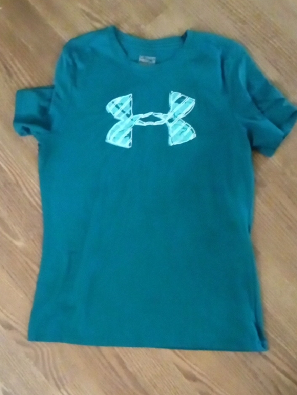 Under Armour Teal Short Sleeve Tee with White Logo